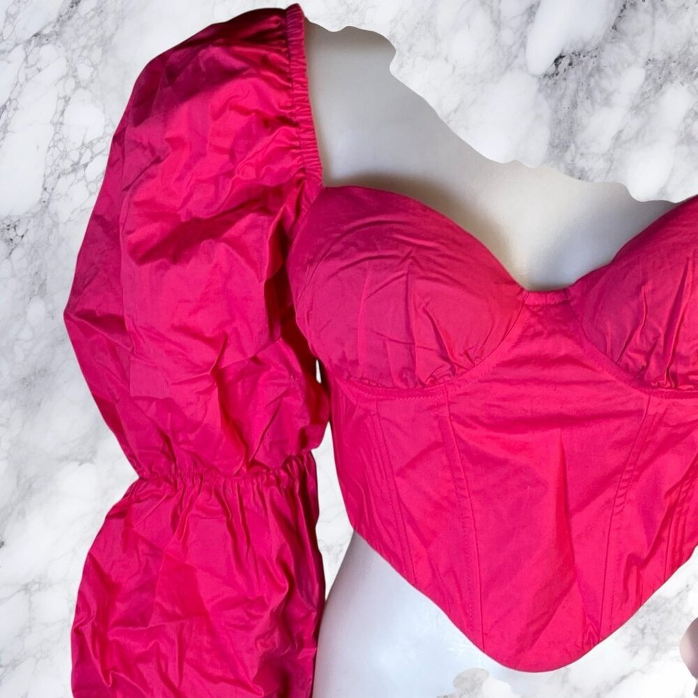 MAJORELLE Tawny Corset Top Hot Pink - Picture 5 of 10